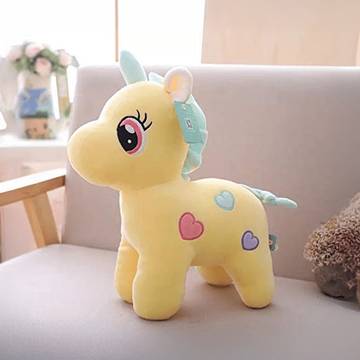 Babique Unicorn Plush Soft Toy (Yellow)
